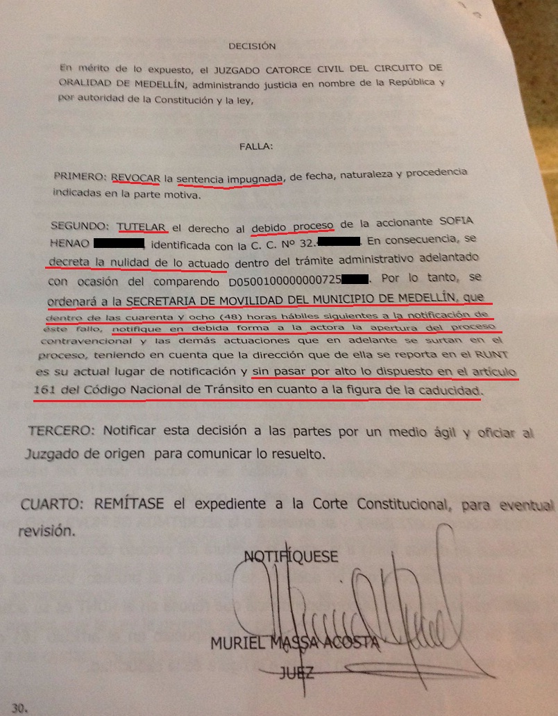 FALLO SEGUNDA INSTANCIA