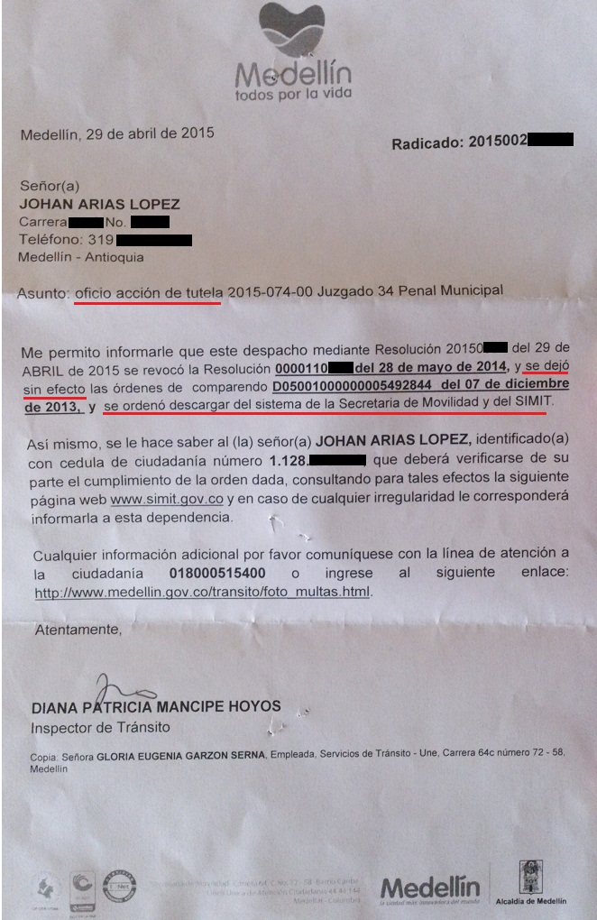 exoneracion